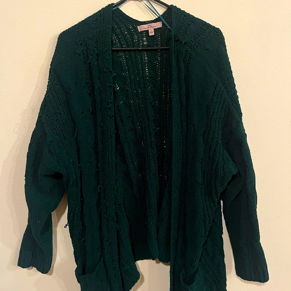Green cardigan